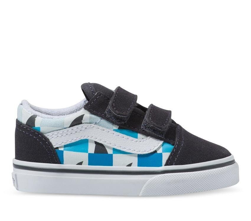 Vans Toddler Old Skool Velcro Glow Checkerboard FOOTWEAR Sneakers Kids Clothing NZ Shop Online Kid Republic Vans MATA