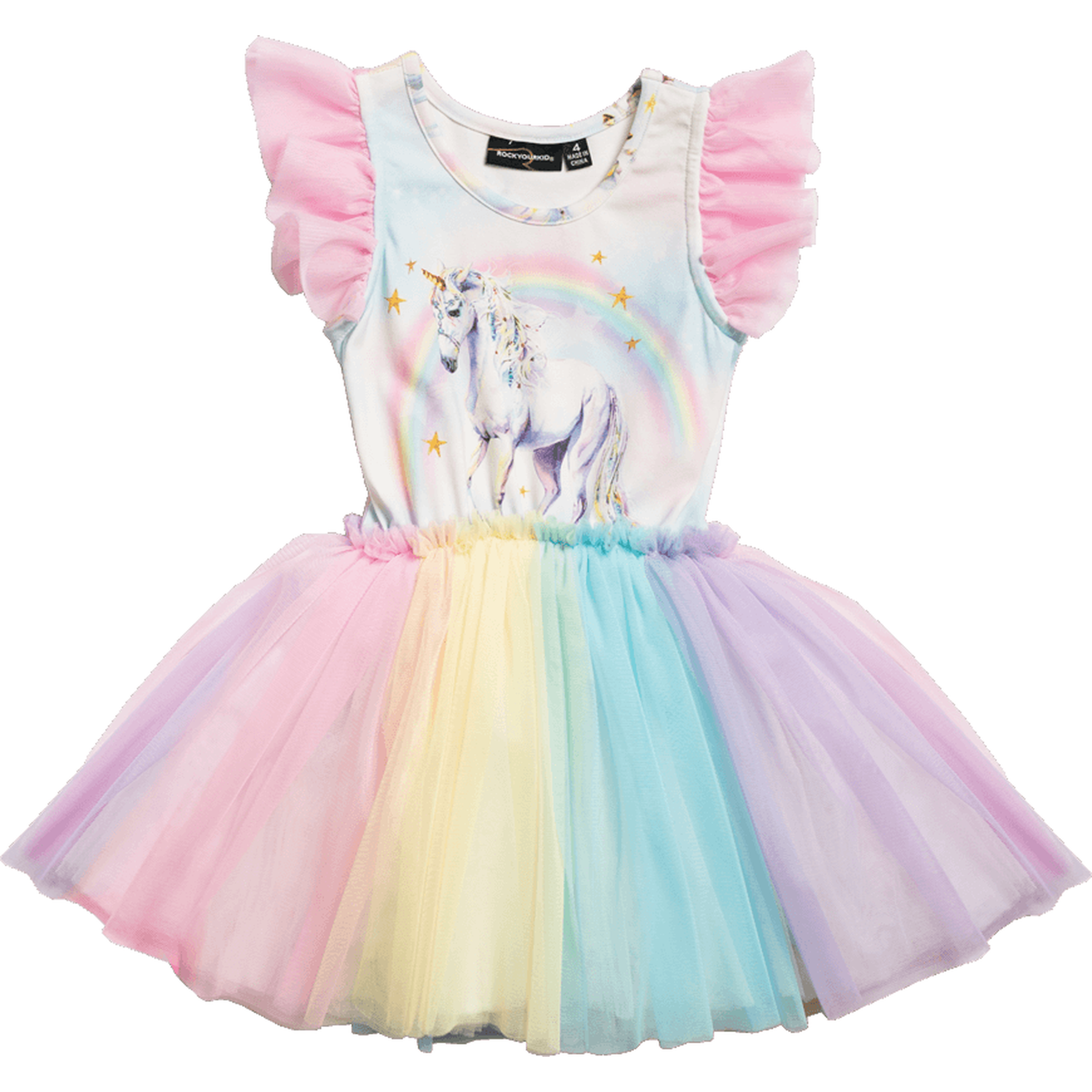 Rock Your Kid Sorbet Unicorn Frilled Singlet Circus Dress - SALE-Girls ...