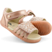 Bobux Step Up Gem Sandal - Rose Gold Sparkle