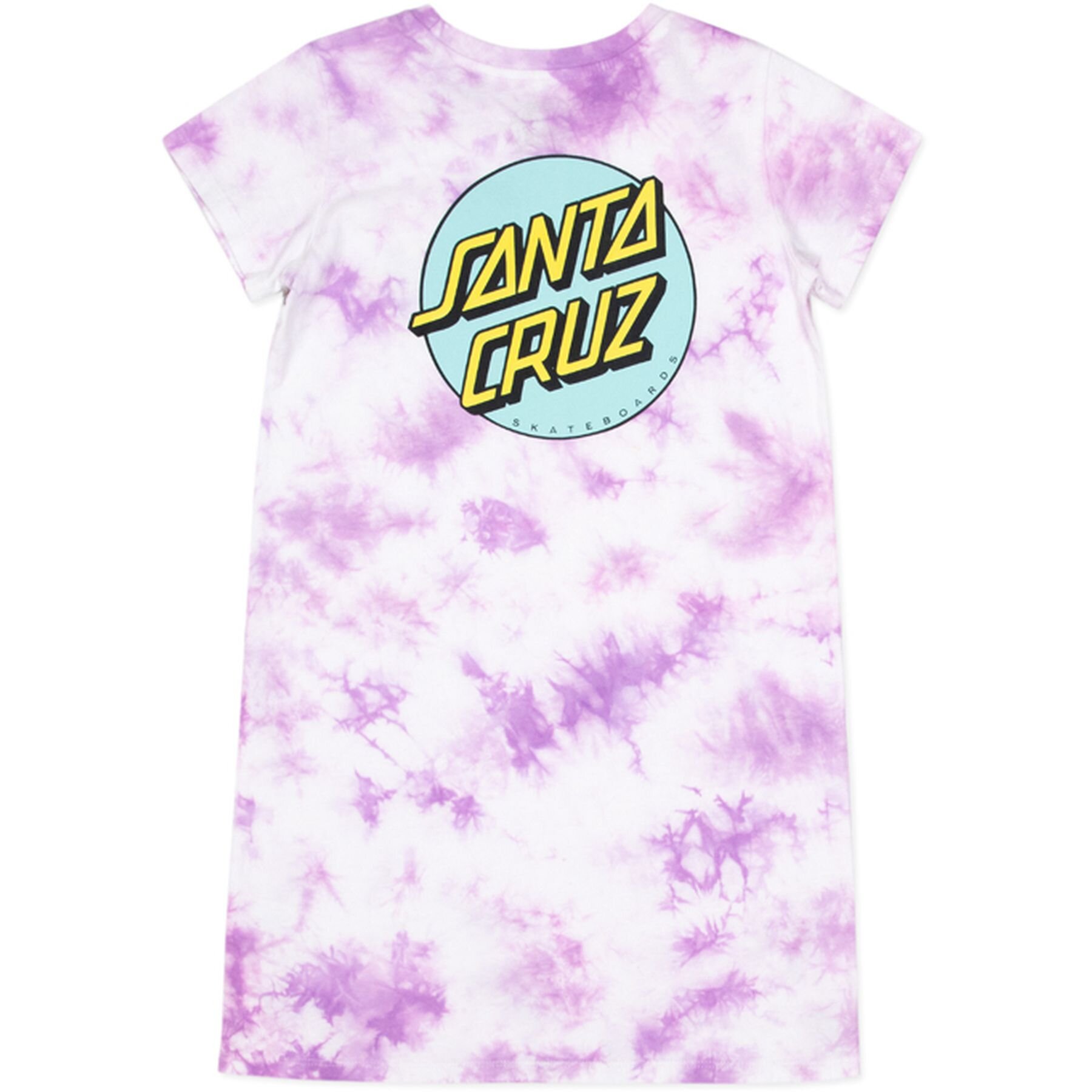 Santa Cruz Other Dot Pop Chest Tee Shirt Dress Purple Tie Dye