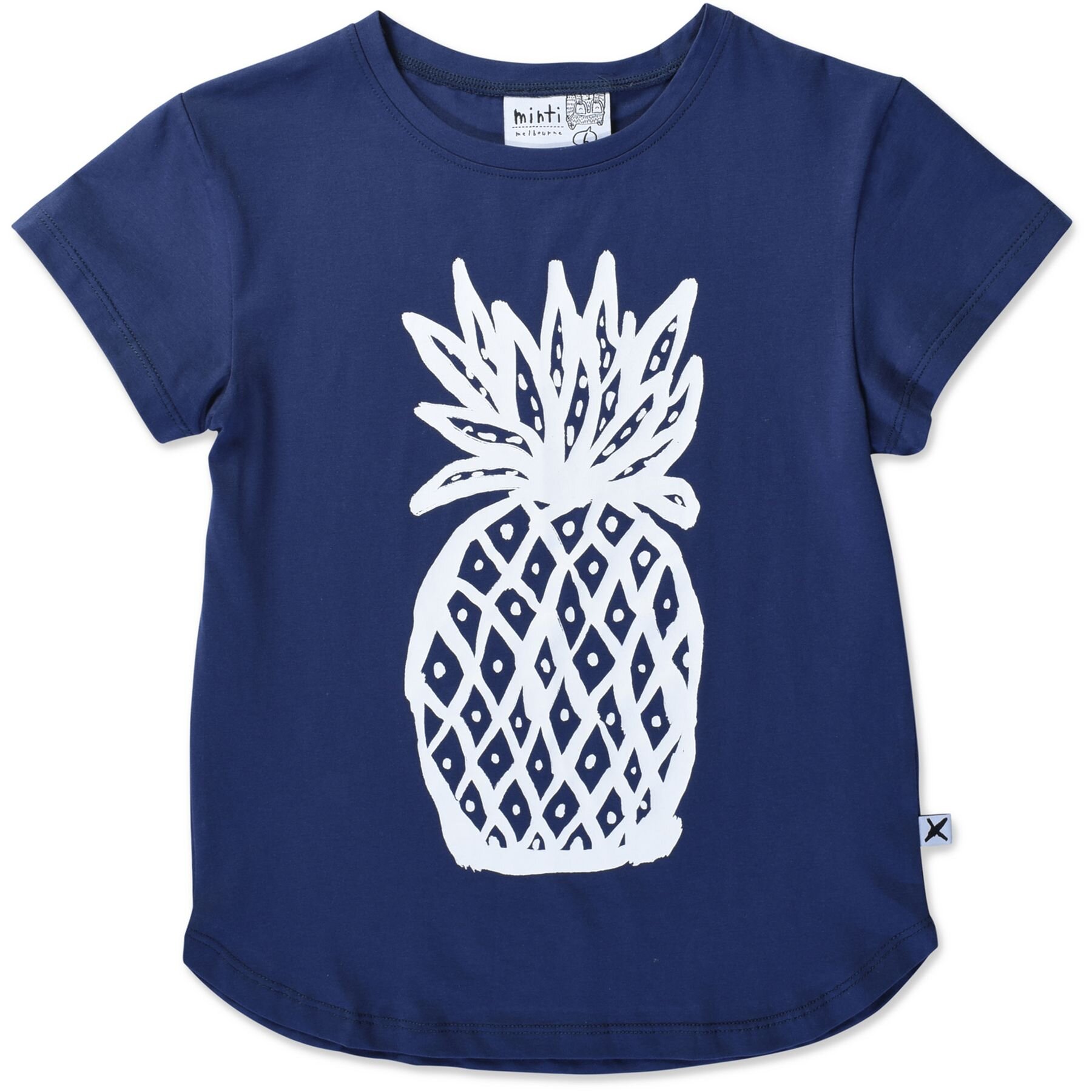 Minti Sketched Pineapple Tee Ink SALE Girls Sale Kids Clothing NZ Shop Online Kid Republic S22 23 MINTI D1 SALE