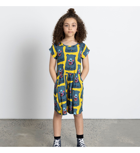 Minti Summer Bears Woven Dress - Yellow - CLOTHING-BABY-Baby Dresses ...