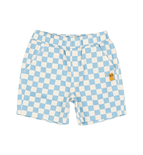 Rock Your Kid Blue Check Starter Shorts