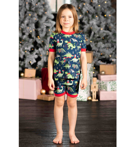 Rock Your Kid Dino Greetings S/S PJ Set