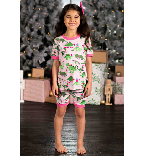 Rock Your Kid Pink Dino S/S PJ Set