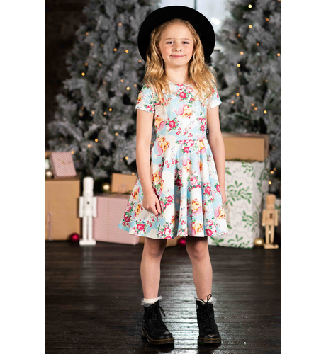 Rock Your Kid Christmas Maeve S/S Waisted Dress