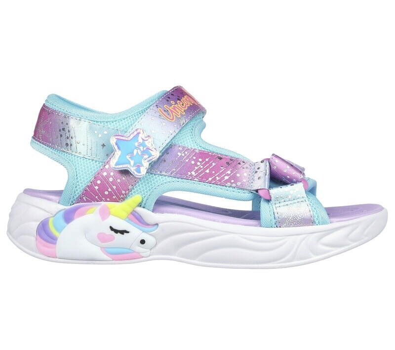 Skechers Girls Unicorn Dream Sandal Majestic Bliss FOOTWEAR Sandals Jandals Kids Clothing NZ Shop Online Kid Republic S22 23 Skechers