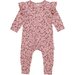 Huxbaby Flower Bear Zip Romper - Dusty Plum