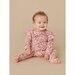 Huxbaby Flower Bear Zip Romper - Dusty Plum