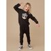 Huxbaby Black Fleece Drop Crotch Pant