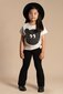 Rock Your Kid Black Rib High Waisted Flares