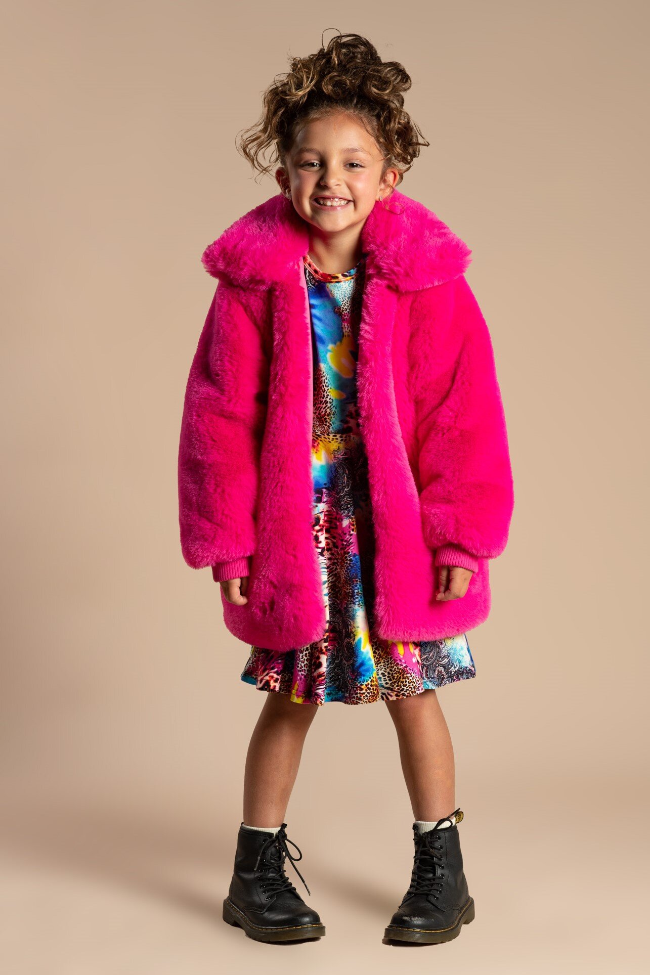 Rock Your Kid Zsa Zsa Pink Faux Fur Jacket CLOTHING GIRL Girls Jackets Zip Ups Kids Clothing NZ Shop Online Kid Republic W23 Rock Your Kid D1