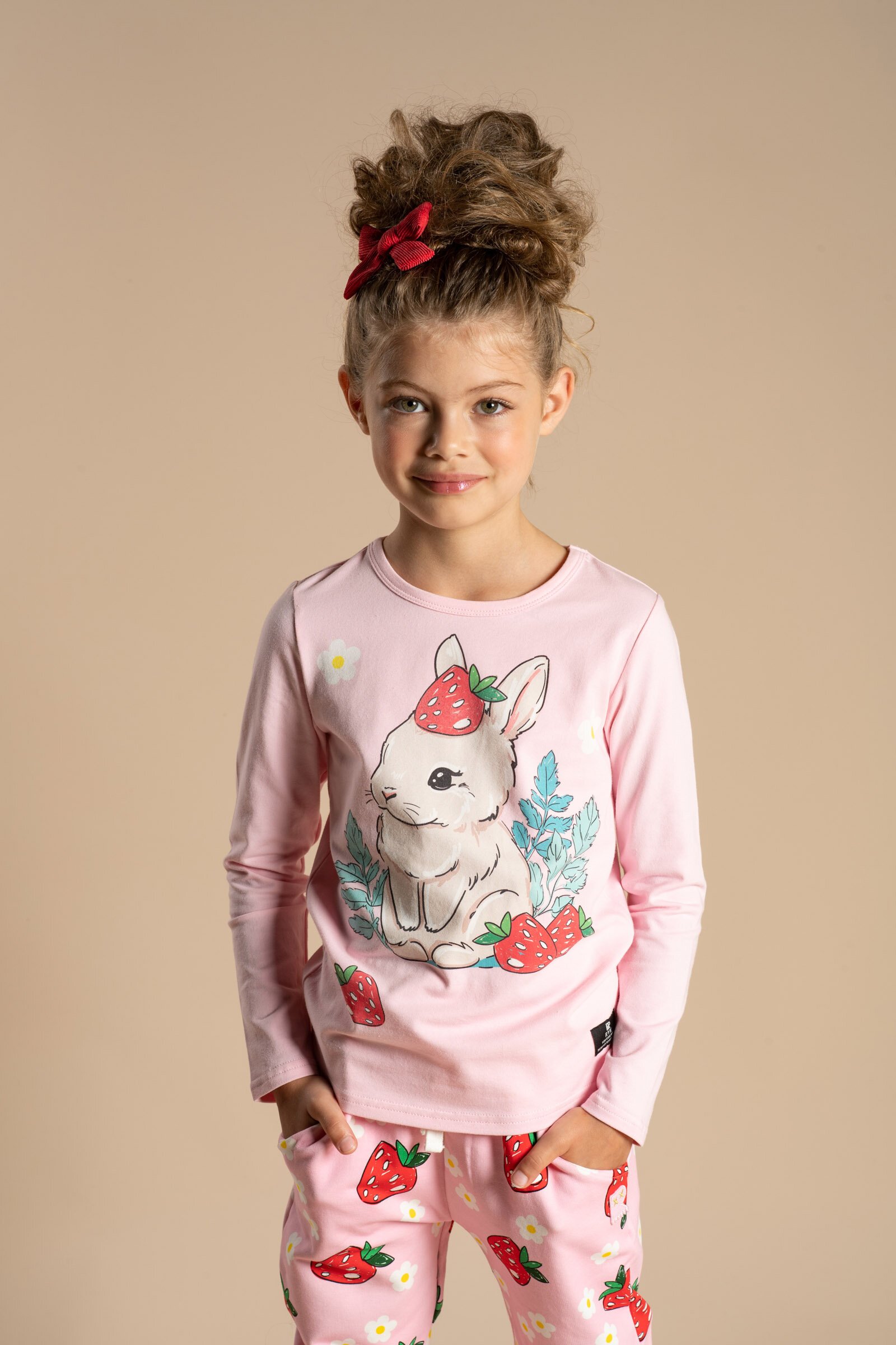 Rock Your Kid Strawbunny LS T-Shirt - CLOTHING-GIRL-Girls L/S Tees