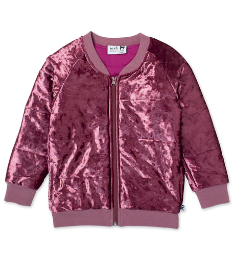 Minti Velvet Bomber Jacket - Rose