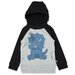 Minti Magical Dino Furry Hood - Grey Mrl/Black