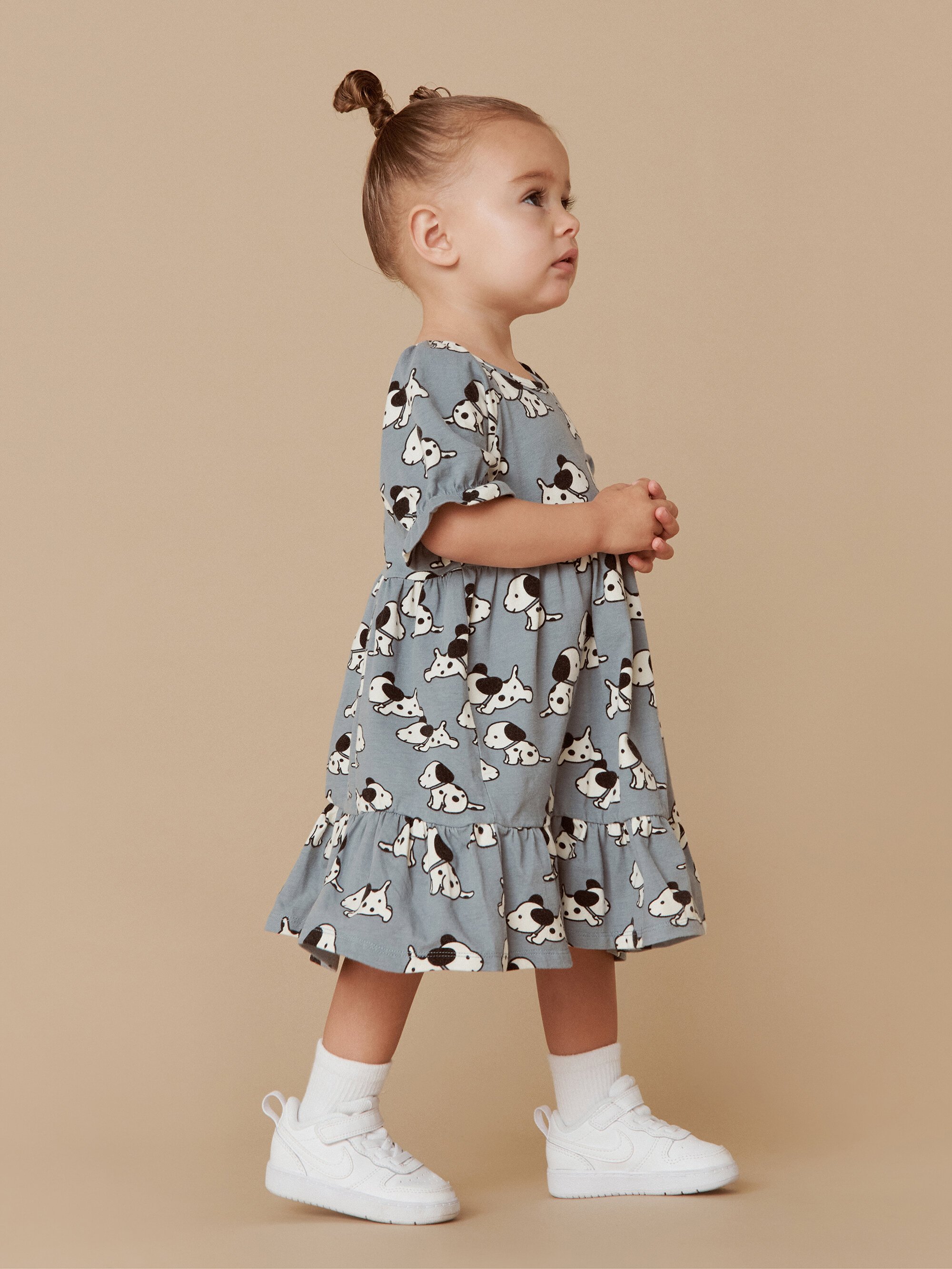 Huxbaby Doggie Tiered Puff Sleeve Dress -Teal - CLOTHING-GIRL-Girls Dresses  : Kids Clothing NZ : Shop Online : Kid Republic - W23 Huxbaby D2