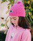 The Girl Club Bubblegum Pink Lace Knit Pom Pom Beanie