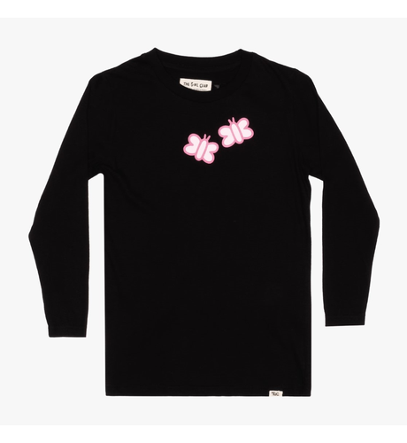 The Girl Club Black Happy Is Beautiful L/S Tee