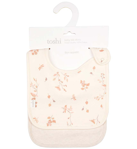 Toshi Baby Bib Story 2pk - Songbirds