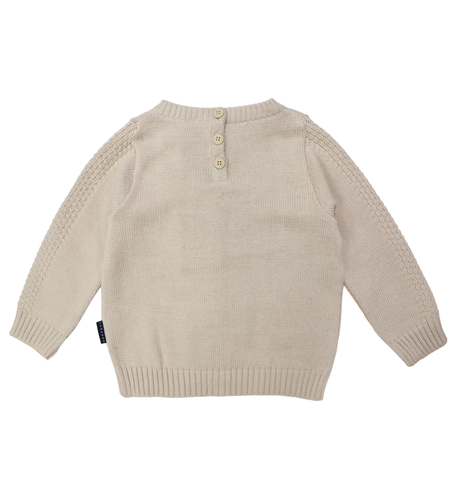 Korango Textured Knit Sweater - Tapioca - CLOTHING-BABY-Baby Cardis ...