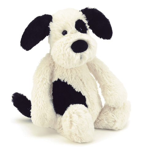 Jellycat Bashful Black & Cream Puppy - Small