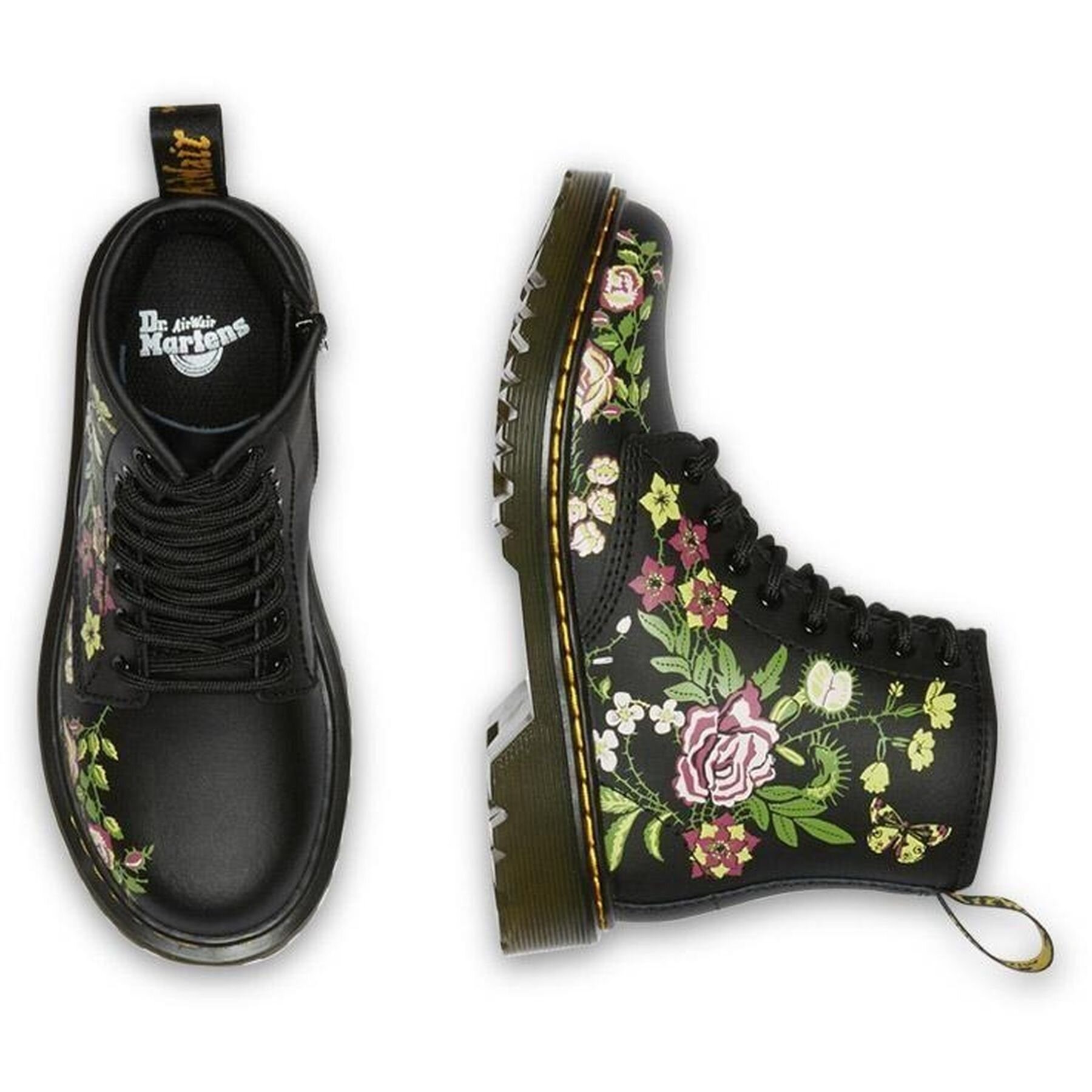 Doc martens outlet flower print boots