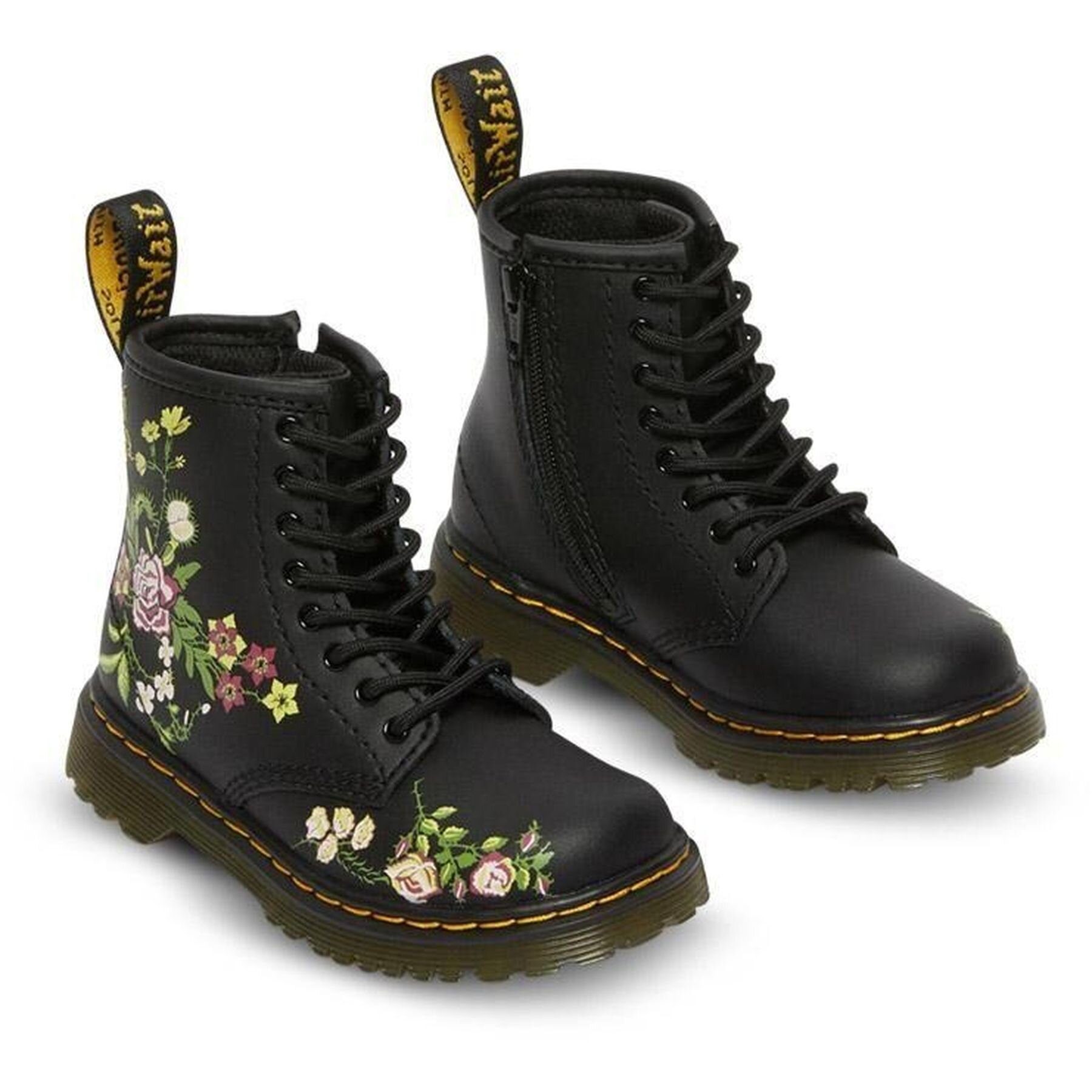 Kids floral dr martens hotsell