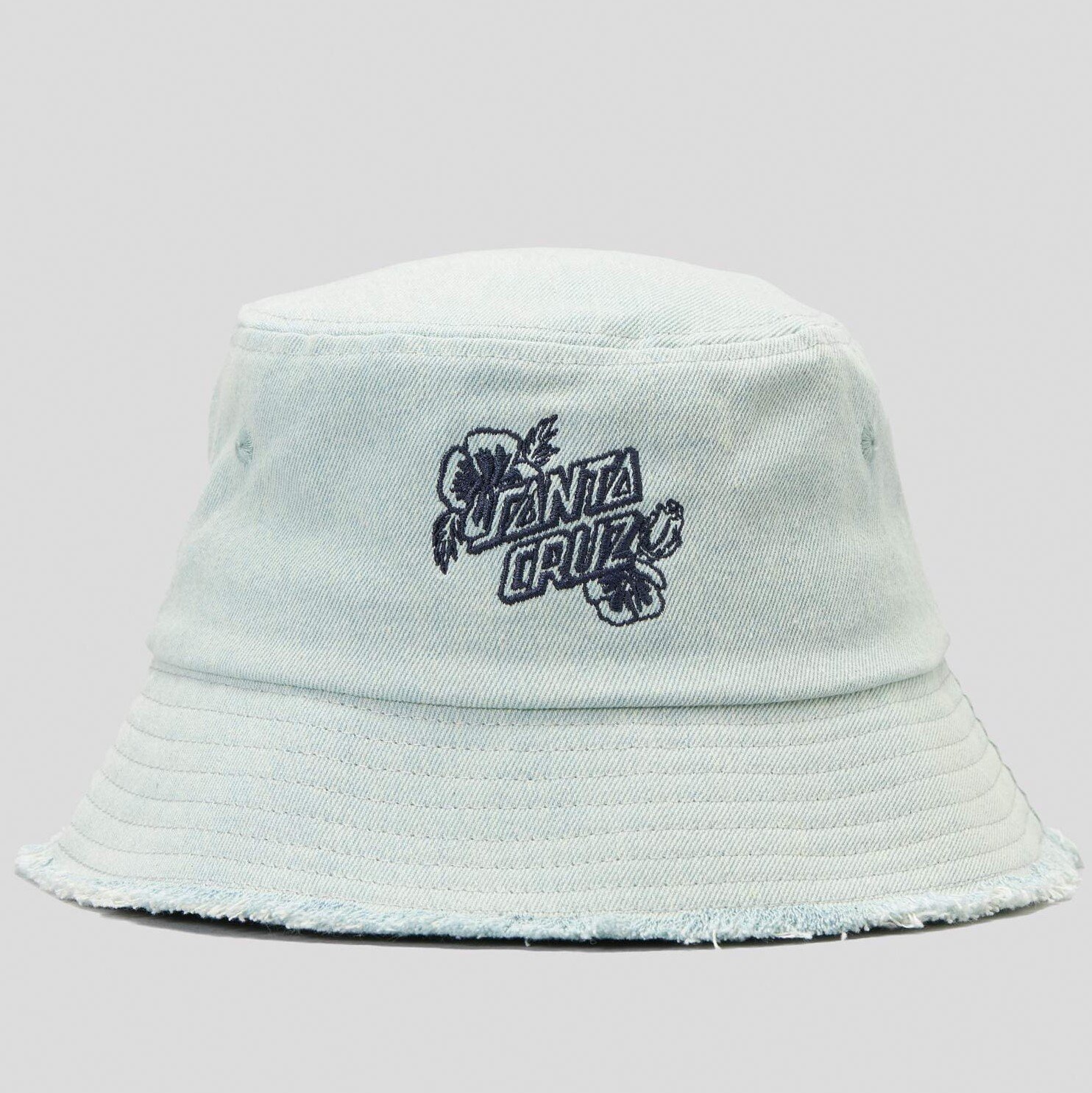 Off White/Blue Cabana Bucket Santa Cruz, Santa Cruz Bucket Hat With String