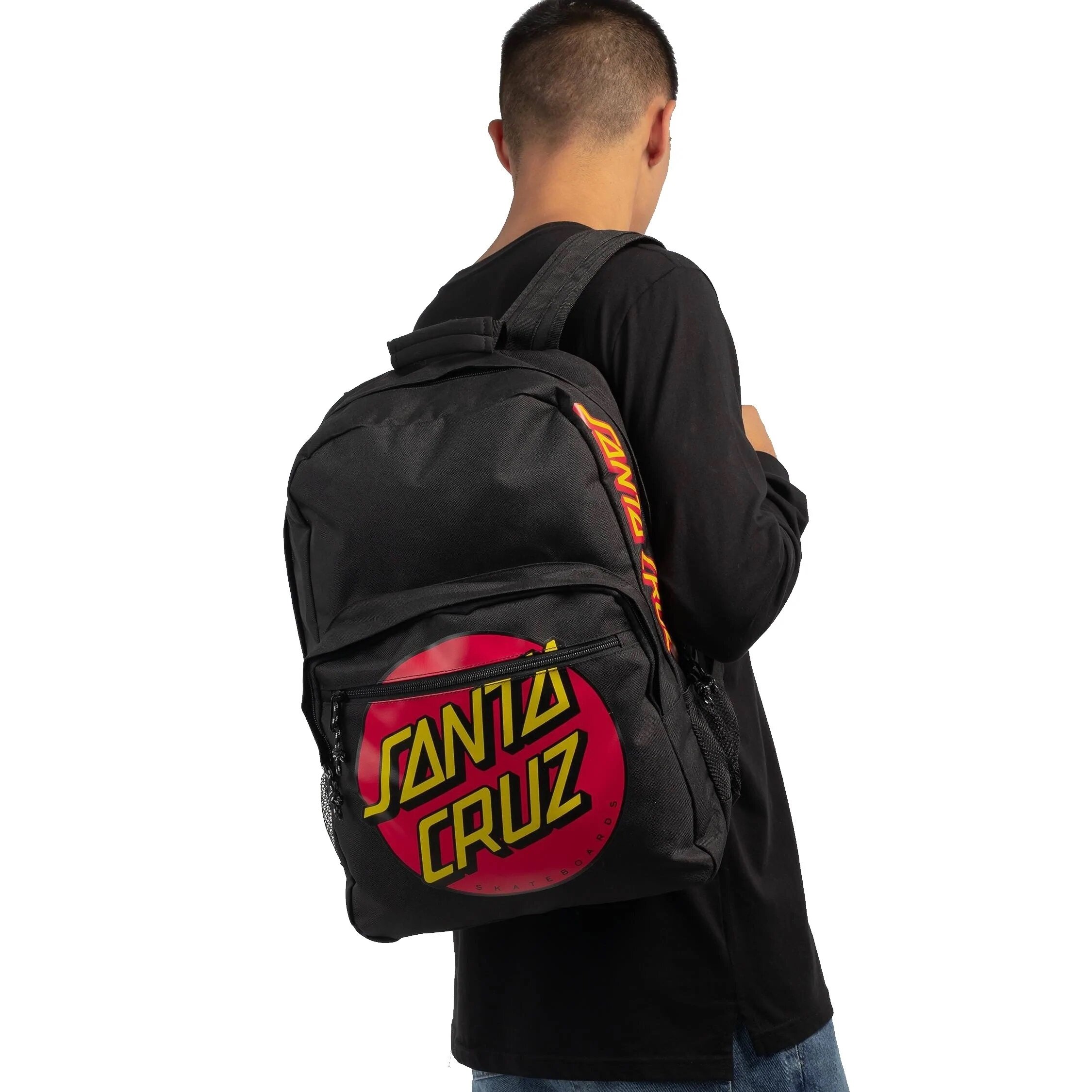 Santa Cruz Classic Dot School Backpack Black KIDS STUFF School