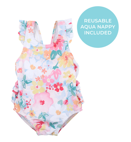 Minihaha Lena S/S Baby Swimsuit - CLOTHING-BABY-Baby Swimwear : Kids ...