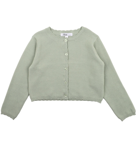 Bebe Sage Scalloped Edge Cardigan