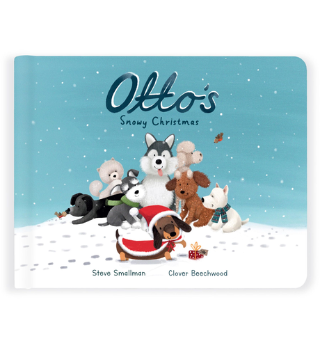 Jellycat Otto's Snowy Christmas Book (Matches Winter Warmer Otto Sausage Dog)