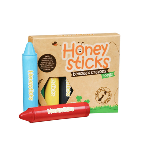 Honey Sticks Super-Jumbo Beeswax Crayons 6pk