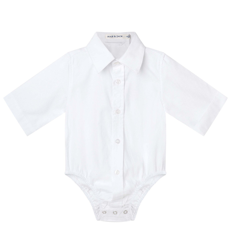 Designer Kidz Jackson S/S Formal Romper - White