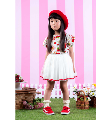 Rock Your Kid Strawberries Forever Circus Dress