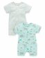 Purebaby 2Pk S/S Growsuit - Waterhole