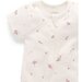 Purebaby S/S Short Leg Zip Growsuit - Vanilla Blossom