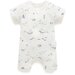 Purebaby S/S Short Leg Zip Growsuit - Vanilla Nautical