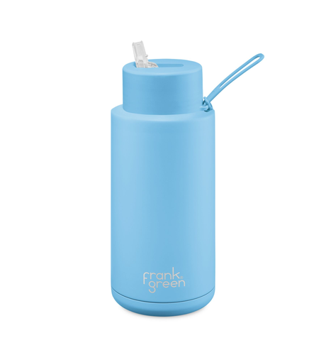 Frank Green 1000ml Bottle (straw) - Sky Blue