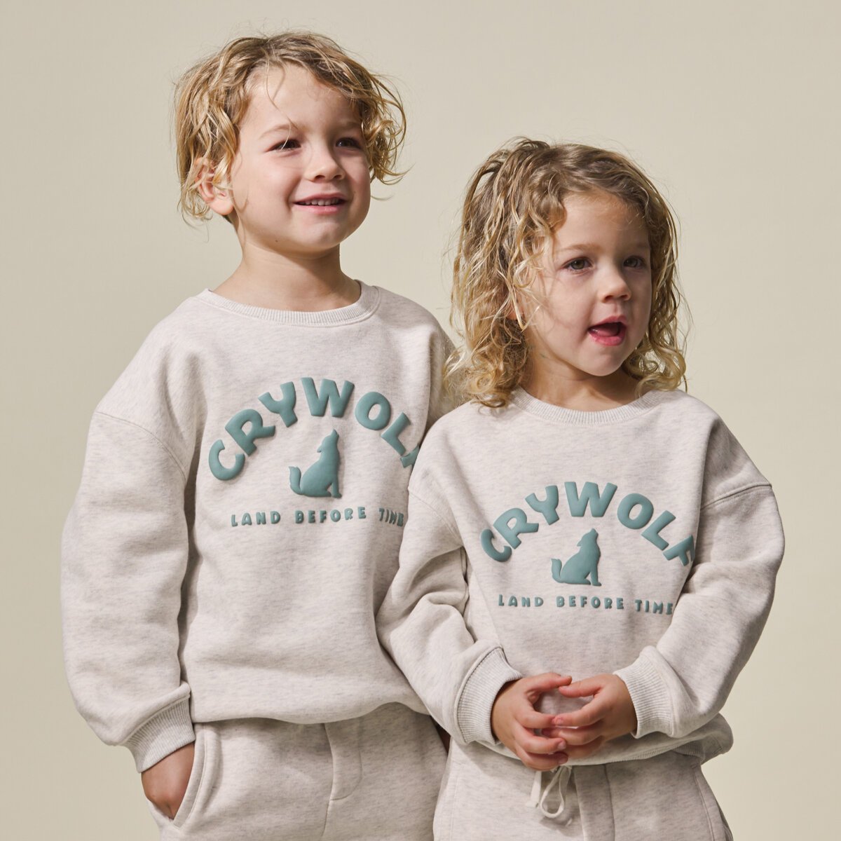 Crywolf Chill Sweater Oatmeal CLOTHING BOY Boys Crews Sweats Hoodies Kids Clothing NZ Shop Online Kid Republic W24 Cry Wolf D1