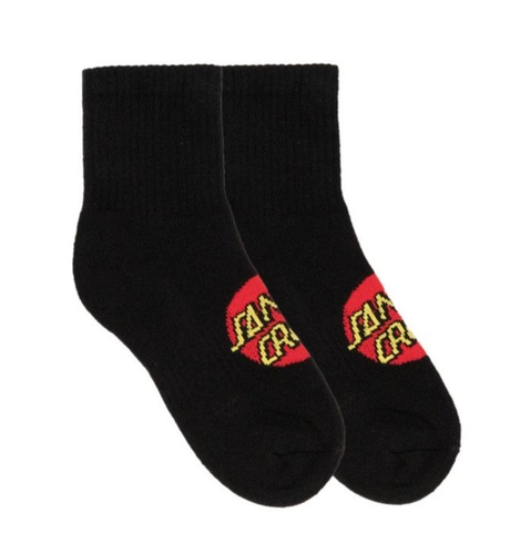 Santa Cruz Classic Dot Mid Sock 2pk (Youth 2-8) - Black