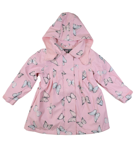 Korango Butterfly Colour Change Lined Raincoat - Fairytale Pink