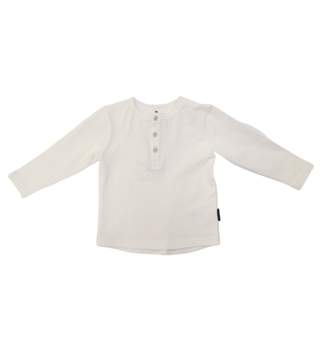 Korango Classic L/S Henley Tee - White