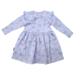 Korango Butterfly Print L/S Dress - Blue Herron