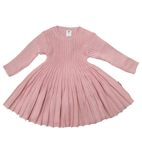 Korango Rib Knit L/S Swing Dress - Lotus