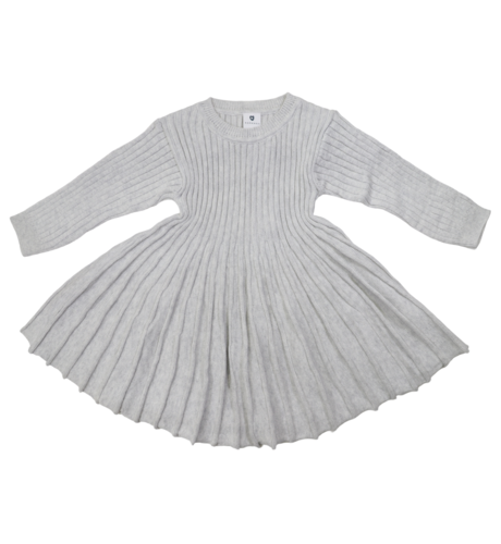 Korango Rib Knit L/S Swing Dress - Grey