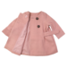 Korango Dbl Breasted Satin Lined Overcoat - Dusty Pink