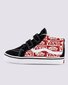 Vans Toddler Sk8-Mid Velcro Logo - Black/Racing Red