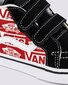 Vans Toddler Sk8-Mid Velcro Logo - Black/Racing Red