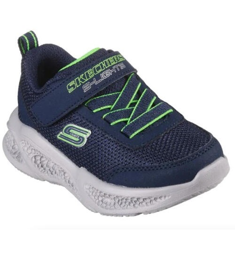 Skechers Toddlers Meteor-Lights - Navy/Lime